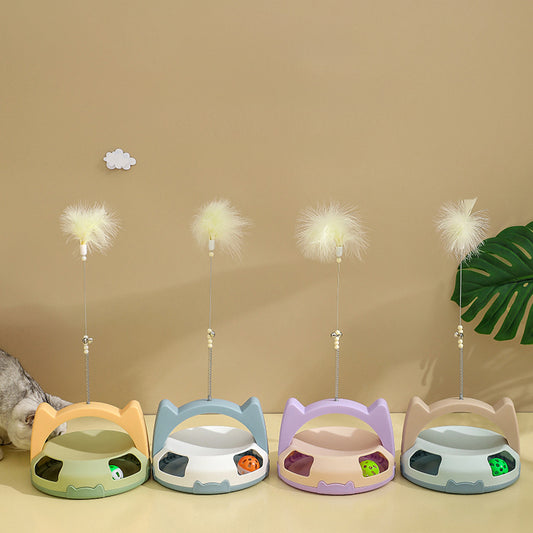 Cat Spinner & Feather Teaser Toy