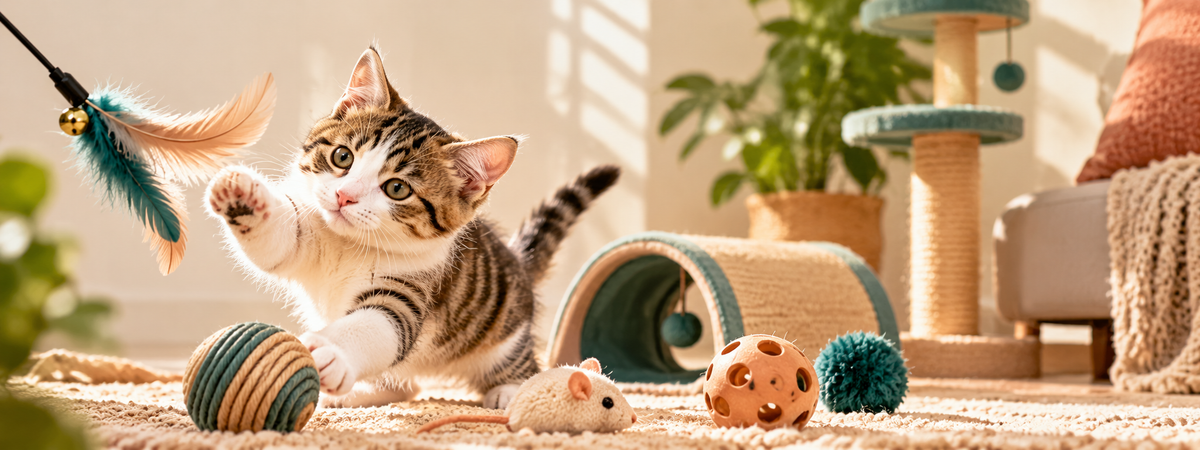 Cat Speomate Play & Enrichment – interactive cat toys and scratchers