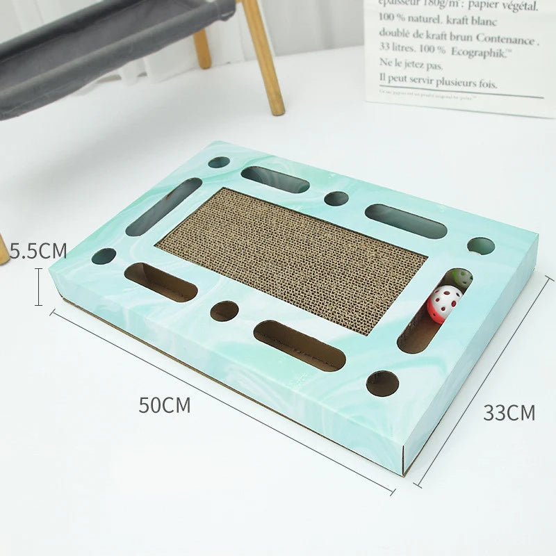 Large rectangular cat scratching board showing 50 × 33 × 5.5 cm dimensions