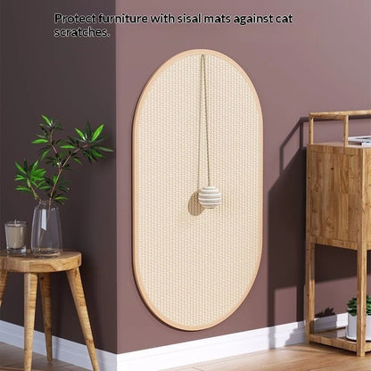 Wall mounted sisal cat scratcher shown as a dedicated scratching surface
