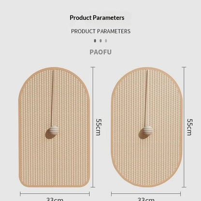 Medium wall mounted sisal cat scratcher showing House Shape and Oval designs