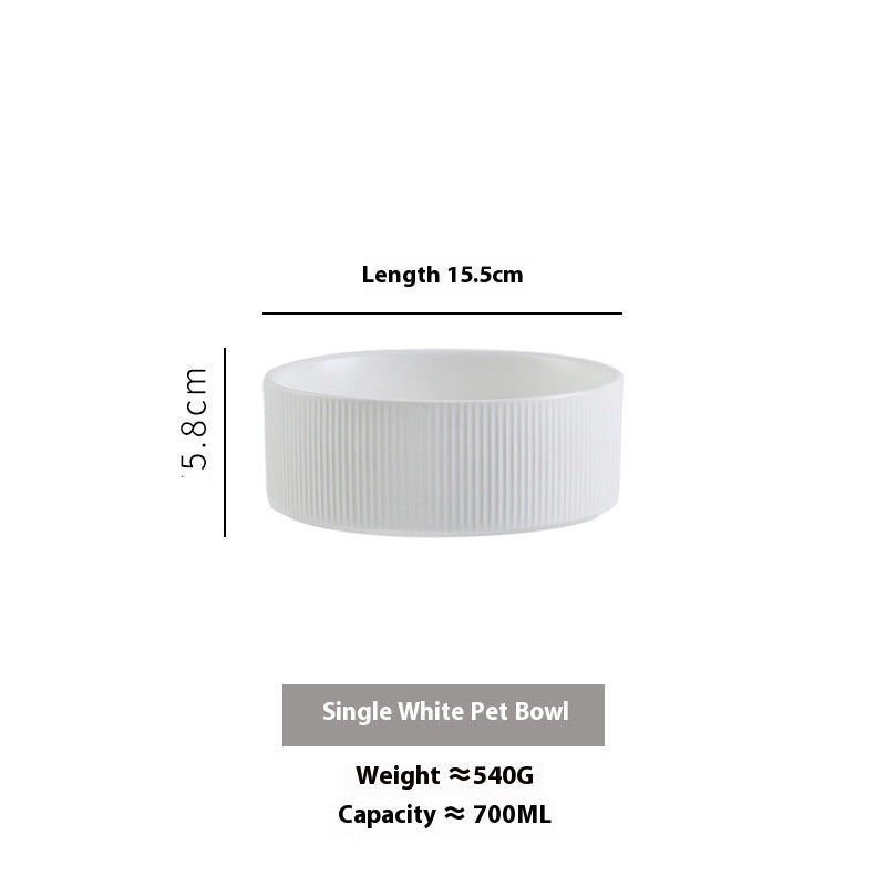 Raised ceramic bowl tilt angle detail