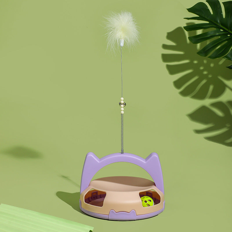 Cat Spinner & Feather Teaser Toy