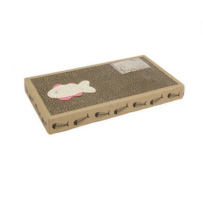 Large rectangular cat scratching board shown from above
