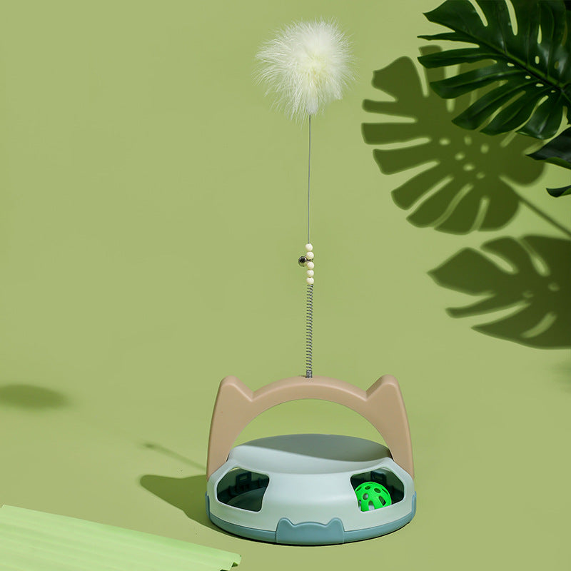 Cat Spinner & Feather Teaser Toy