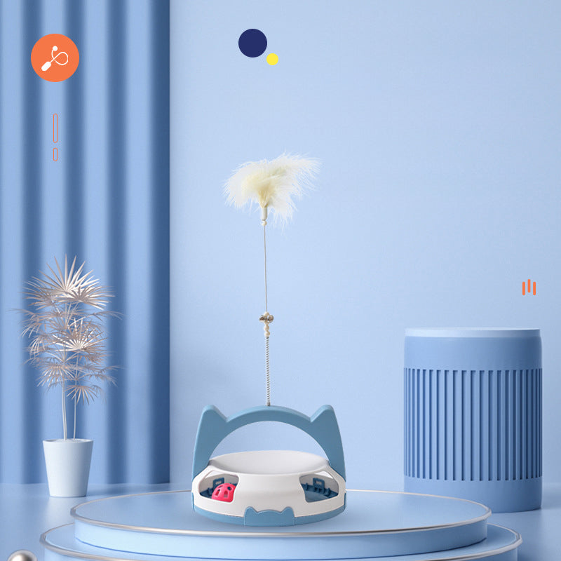Cat Spinner & Feather Teaser Toy