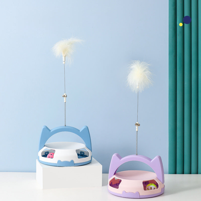 Cat Spinner & Feather Teaser Toy