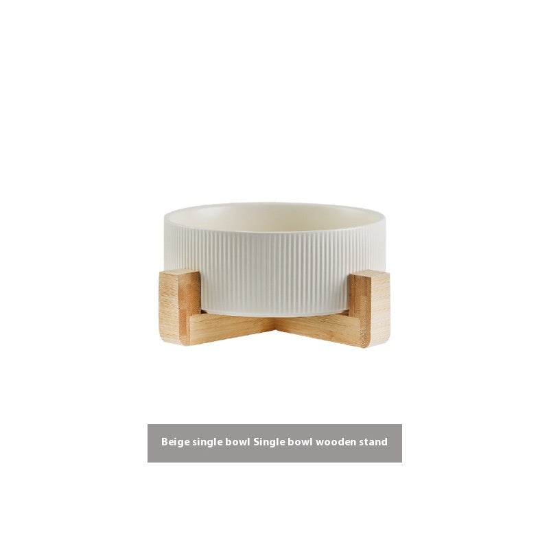 Ceramic pet bowl removable for washing